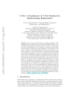 U-Net vs Transformer: Is U-Net Outdated in Medical Image Registration?