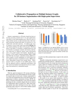 Collaborative Propagation on Multiple Instance Graphs for 3D Instance
  Segmentation with Single-point Supervision