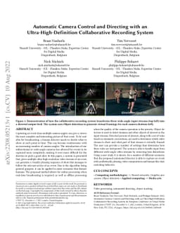 Automatic Camera Control and Directing with an Ultra-High-Definition
  Collaborative Recording System