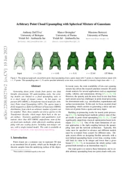 Arbitrary Point Cloud Upsampling with Spherical Mixture of Gaussians