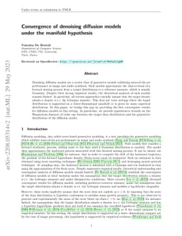 Convergence of denoising diffusion models under the manifold hypothesis