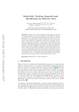 BehaVerify: Verifying Temporal Logic Specifications for Behavior Trees