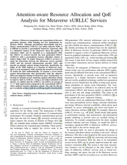 Attention-aware Resource Allocation and QoE Analysis for Metaverse
  xURLLC Services