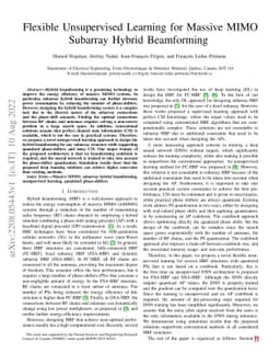 Flexible Unsupervised Learning for Massive MIMO Subarray Hybrid
  Beamforming