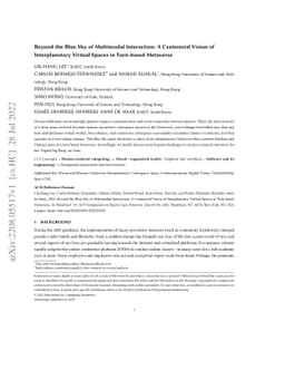 Beyond the Blue Sky of Multimodal Interaction: A Centennial Vision of
  Interplanetary Virtual Spaces in Turn-based Metaverse