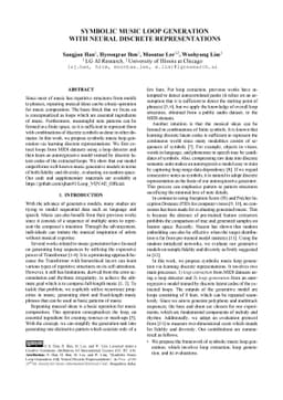 Symbolic Music Loop Generation with Neural Discrete Representations