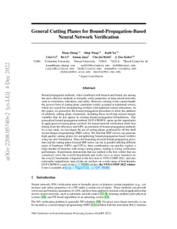 General Cutting Planes for Bound-Propagation-Based Neural Network
  Verification