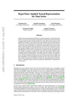 HyperTime: Implicit Neural Representation for Time Series