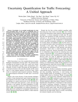Uncertainty Quantification for Traffic Forecasting: A Unified Approach