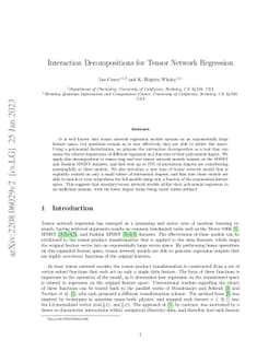 Interaction Decompositions for Tensor Network Regression