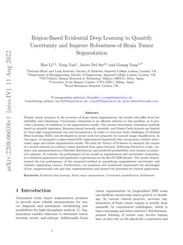 Region-Based Evidential Deep Learning to Quantify Uncertainty and
  Improve Robustness of Brain Tumor Segmentation