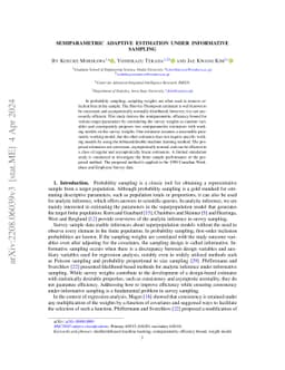 Semiparametric adaptive estimation under informative sampling