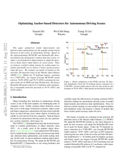 Optimizing Anchor-based Detectors for Autonomous Driving Scenes
