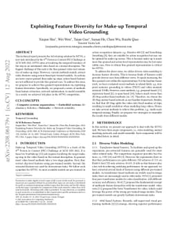 Exploiting Feature Diversity for Make-up Temporal Video Grounding