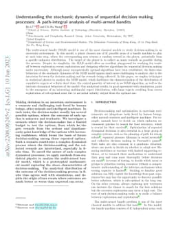 Understanding the stochastic dynamics of sequential decision-making
  processes: A path-integral analysis of multi-armed bandits