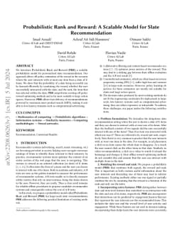Probabilistic Rank and Reward: A Scalable Model for Slate Recommendation
