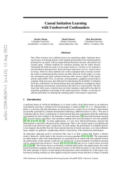 Causal Imitation Learning with Unobserved Confounders