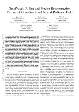 OmniVoxel: A Fast and Precise Reconstruction Method of Omnidirectional
  Neural Radiance Field