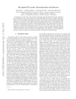 The planted XY model: thermodynamics and inference