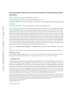 Occlusion-Robust Multi-Sensory Posture Estimation in Physical
  Human-Robot Interaction