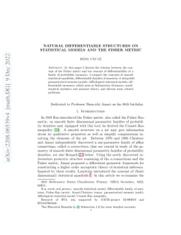 Natural differentiable structures on statistical models and the Fisher
  metric