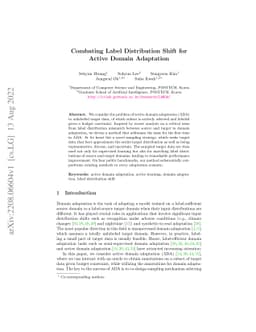 Combating Label Distribution Shift for Active Domain Adaptation