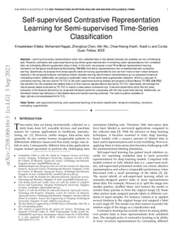 Self-supervised Contrastive Representation Learning for Semi-supervised
  Time-Series Classification
