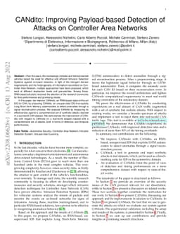 CANdito: Improving Payload-based Detection of Attacks on Controller Area
  Networks