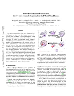 Bidirectional Feature Globalization for Few-shot Semantic Segmentation
  of 3D Point Cloud Scenes