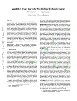 Jacobi Set Driven Search for Flexible Fiber Surface Extraction