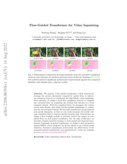 Flow-Guided Transformer for Video Inpainting