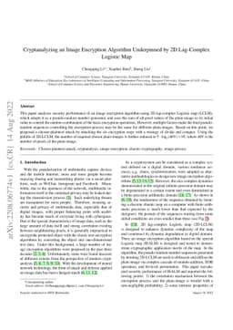 Cryptanalyzing an Image Encryption Algorithm Underpinned by 2D
  Lag-Complex Logistic Map