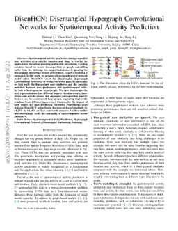 DisenHCN: Disentangled Hypergraph Convolutional Networks for
  Spatiotemporal Activity Prediction