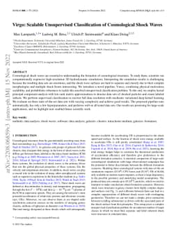 Virgo: Scalable Unsupervised Classification of Cosmological Shock Waves