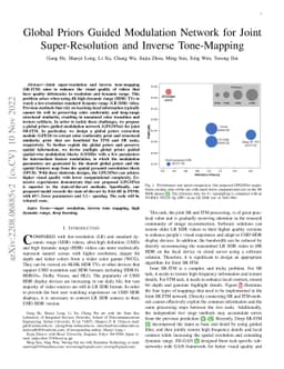 Global Priors Guided Modulation Network for Joint Super-Resolution and
  Inverse Tone-Mapping