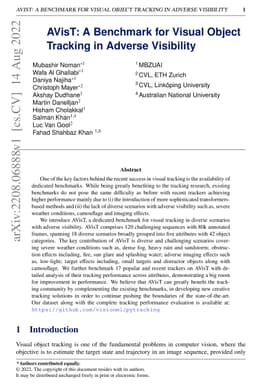 AVisT: A Benchmark for Visual Object Tracking in Adverse Visibility