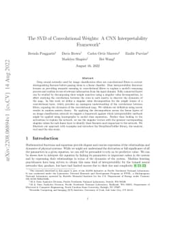 The SVD of Convolutional Weights: A CNN Interpretability Framework