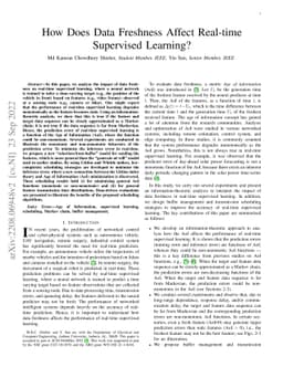 How Does Data Freshness Affect Real-time Supervised Learning?