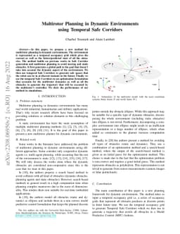 Multirotor Planning in Dynamic Environments using Temporal Safe
  Corridors