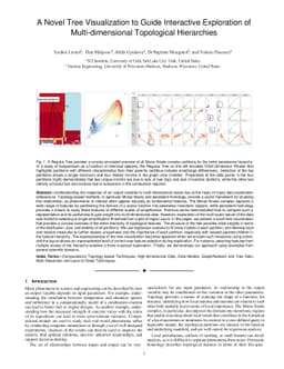 A Novel Tree Visualization to Guide Interactive Exploration of
  Multi-dimensional Topological Hierarchies