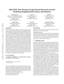 MM-GNN: Mix-Moment Graph Neural Network towards Modeling Neighborhood
  Feature Distribution