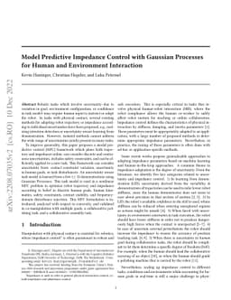 Model Predictive Impedance Control with Gaussian Processes for Human and
  Environment Interaction