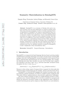 Seminaive Materialisation in DatalogMTL