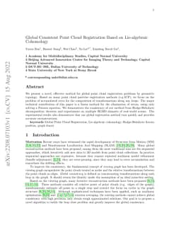 Global Consistent Point Cloud Registration Based on Lie-algebraic
  Cohomology