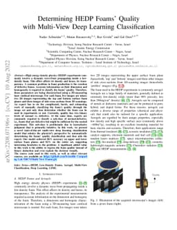Determining HEDP Foams' Quality with Multi-View Deep Learning
  Classification