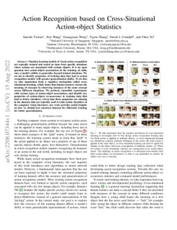 Action Recognition based on Cross-Situational Action-object Statistics