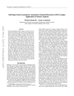 Self-Supervised Learning for Anomalous Channel Detection in EEG Graphs:
  Application to Seizure Analysis