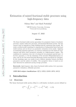 Estimation of mixed fractional stable processes using high-frequency
  data