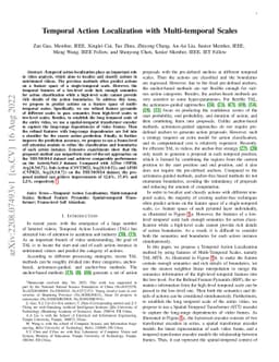 Temporal Action Localization with Multi-temporal Scales