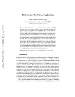 The Correlated Arc Orienteering Problem